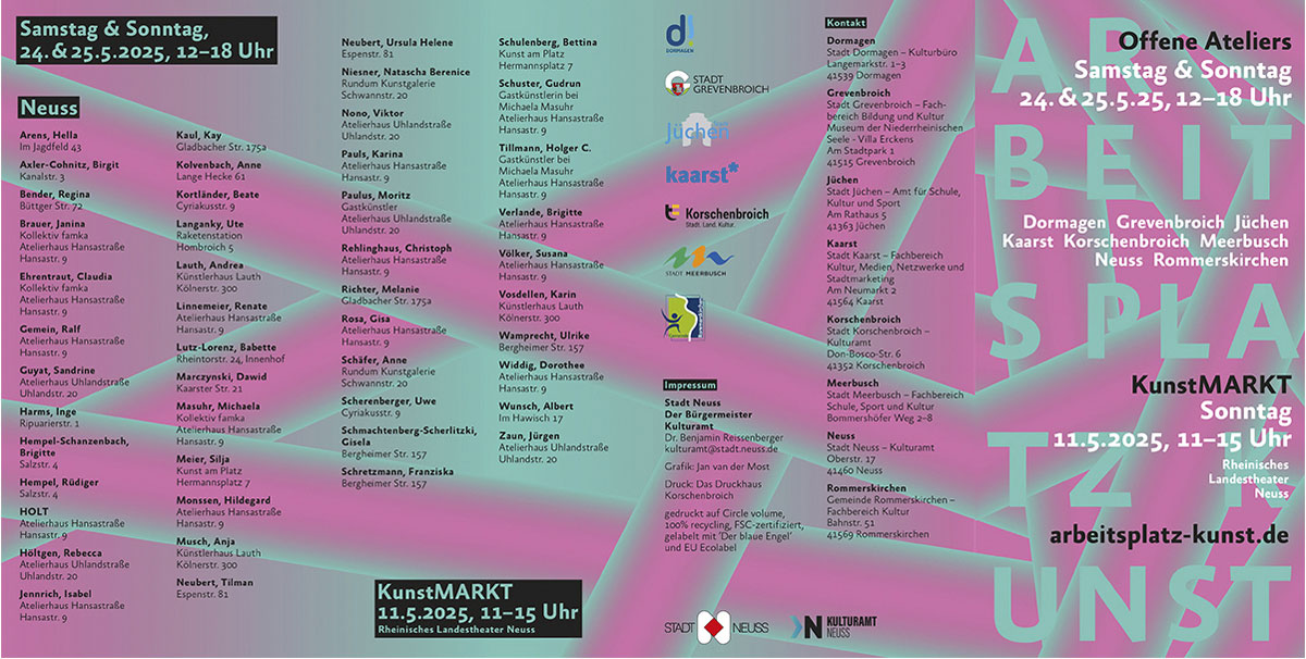 Arbeitsplatz Kunst - Offene Ateliers